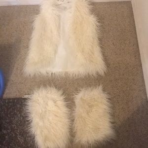Fabulous furs girls vest and leg warmers